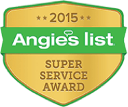 2015 Angie's List Super Service Award badge.